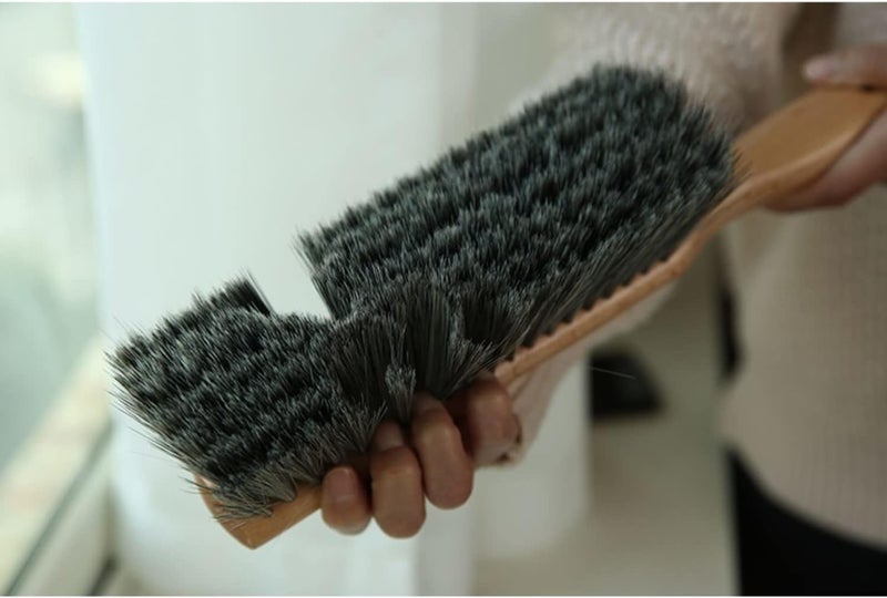 OAKART Hand Brush Soft Bristles Wooden Handle Small Hand Sweeper Brush 14 Inch Long (Brown) - Image 5